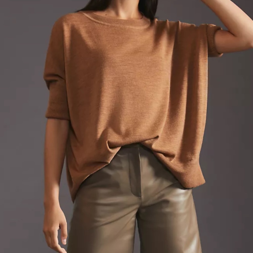 Anthropologie Merino Wool Sweater Top Sz S